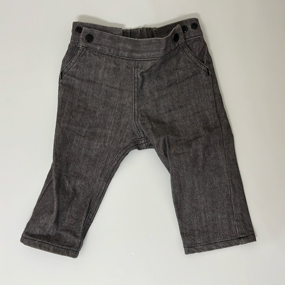 Project Pomona Pants for Cloth Diaper Babies, Size 3-9 Months, Gray Denim